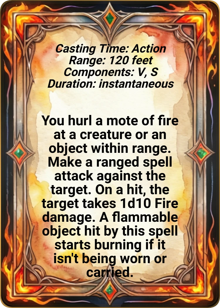 Fire Bolt back