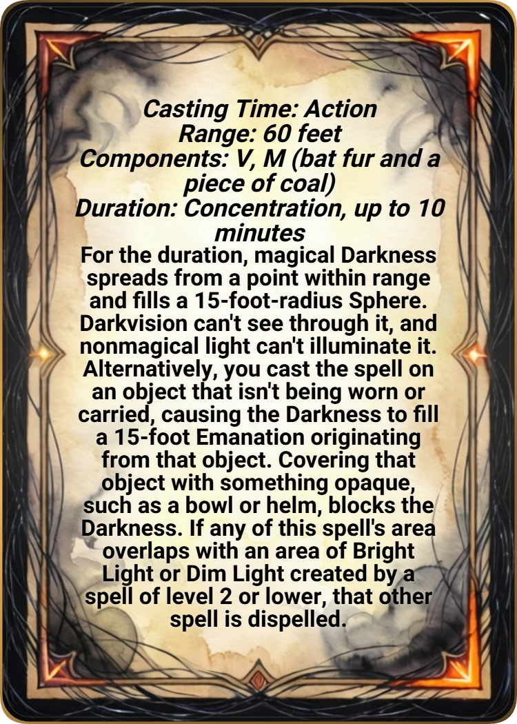 Darkness back