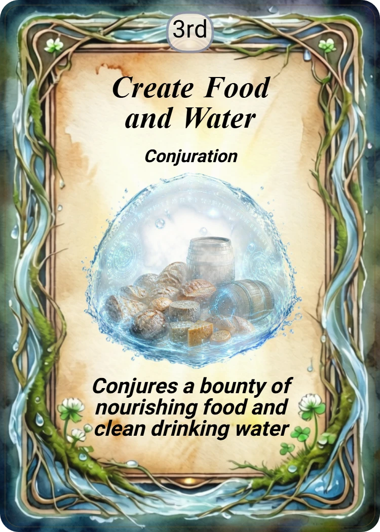 Create Food and Water