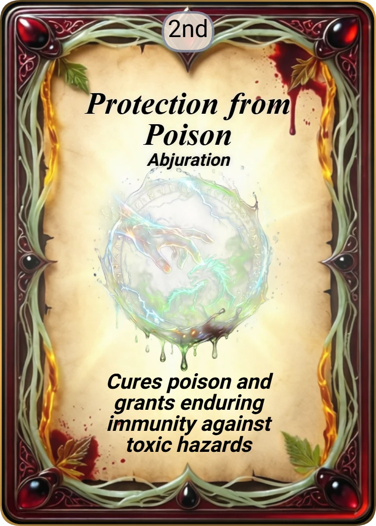 Protection from Poison front