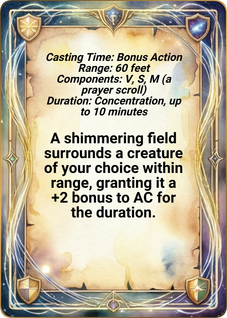 Shield of Faith back