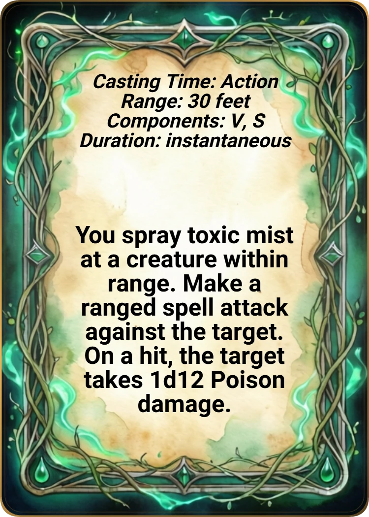Poison Spray back
