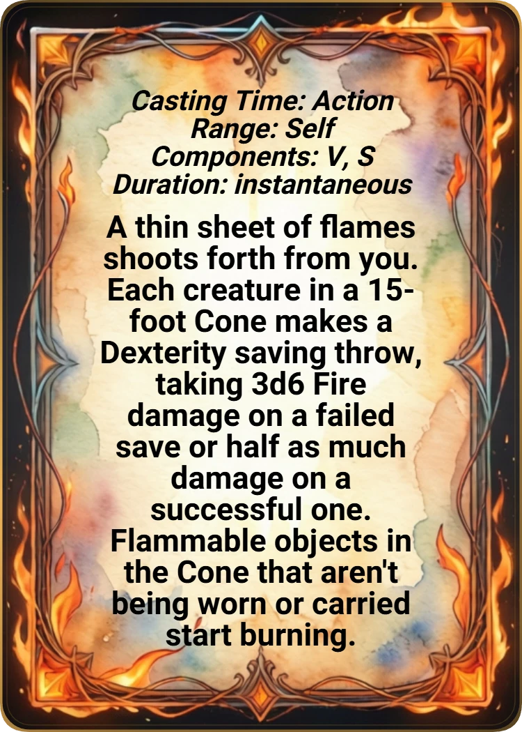 Burning Hands back
