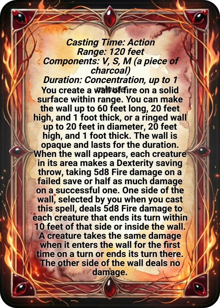 Wall of Fire back