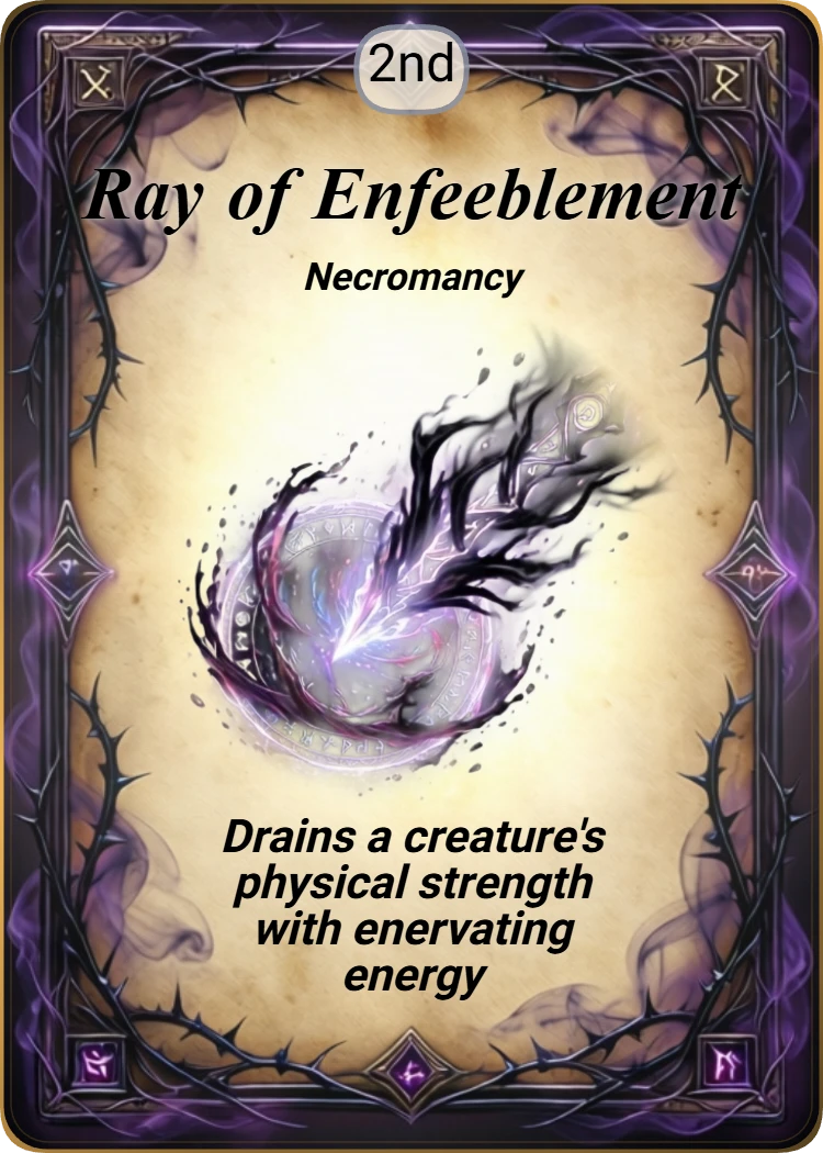 Ray of Enfeeblement front