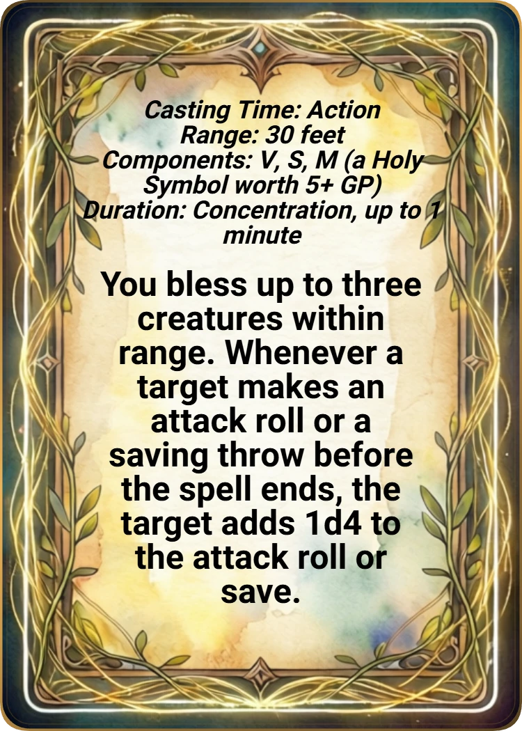 Bless back
