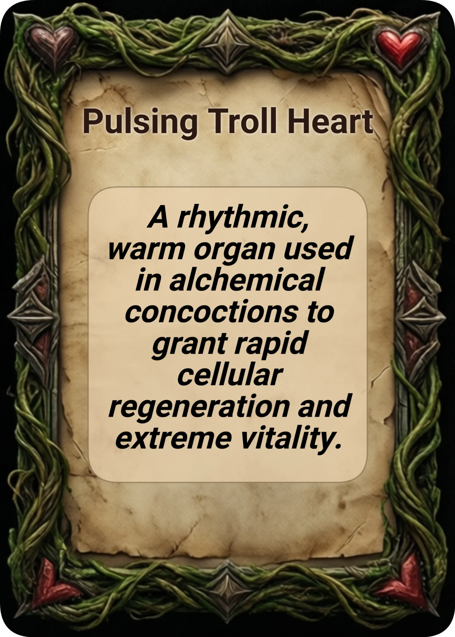 Pulsing Troll Heart back