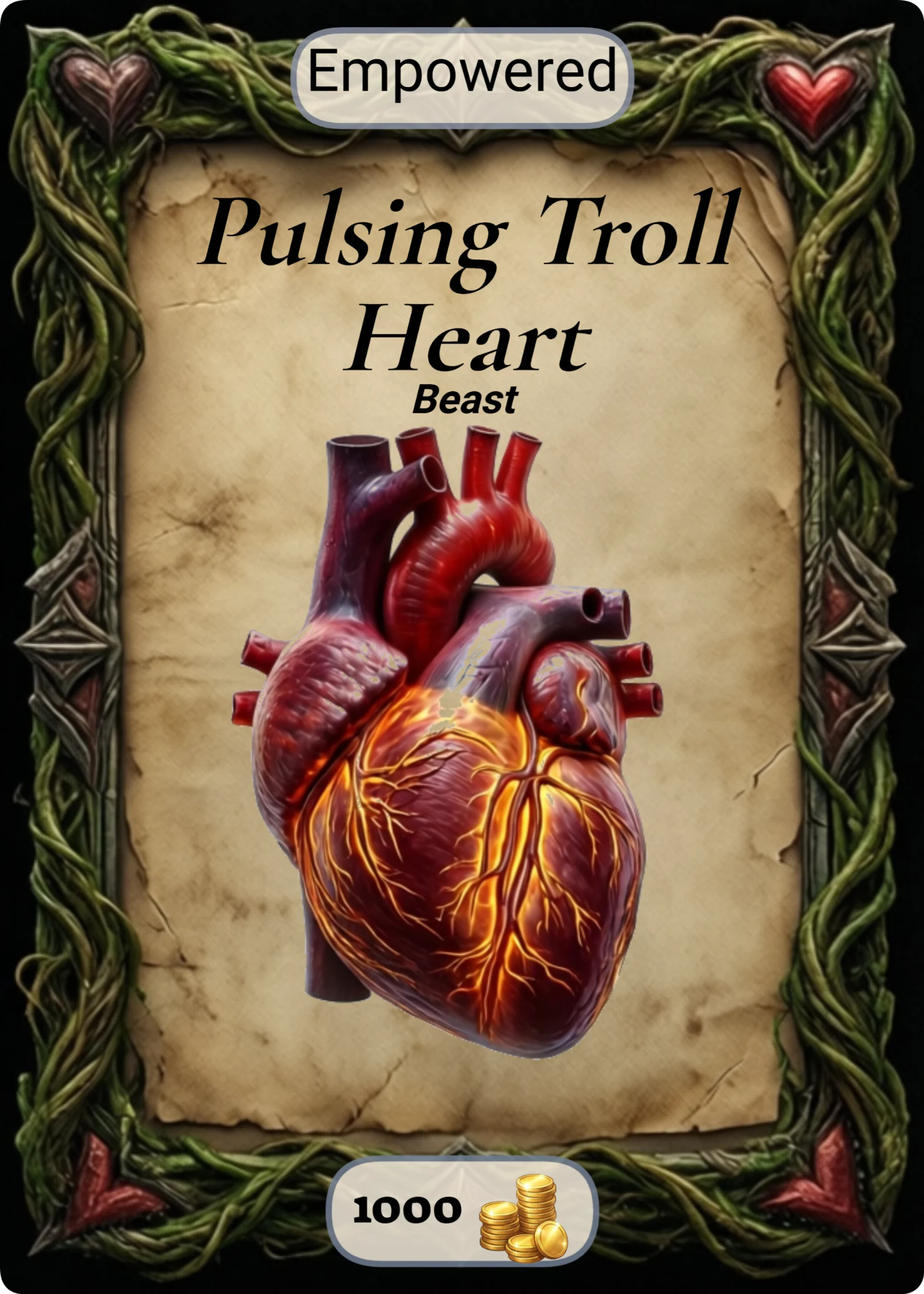 Pulsing Troll Heart front