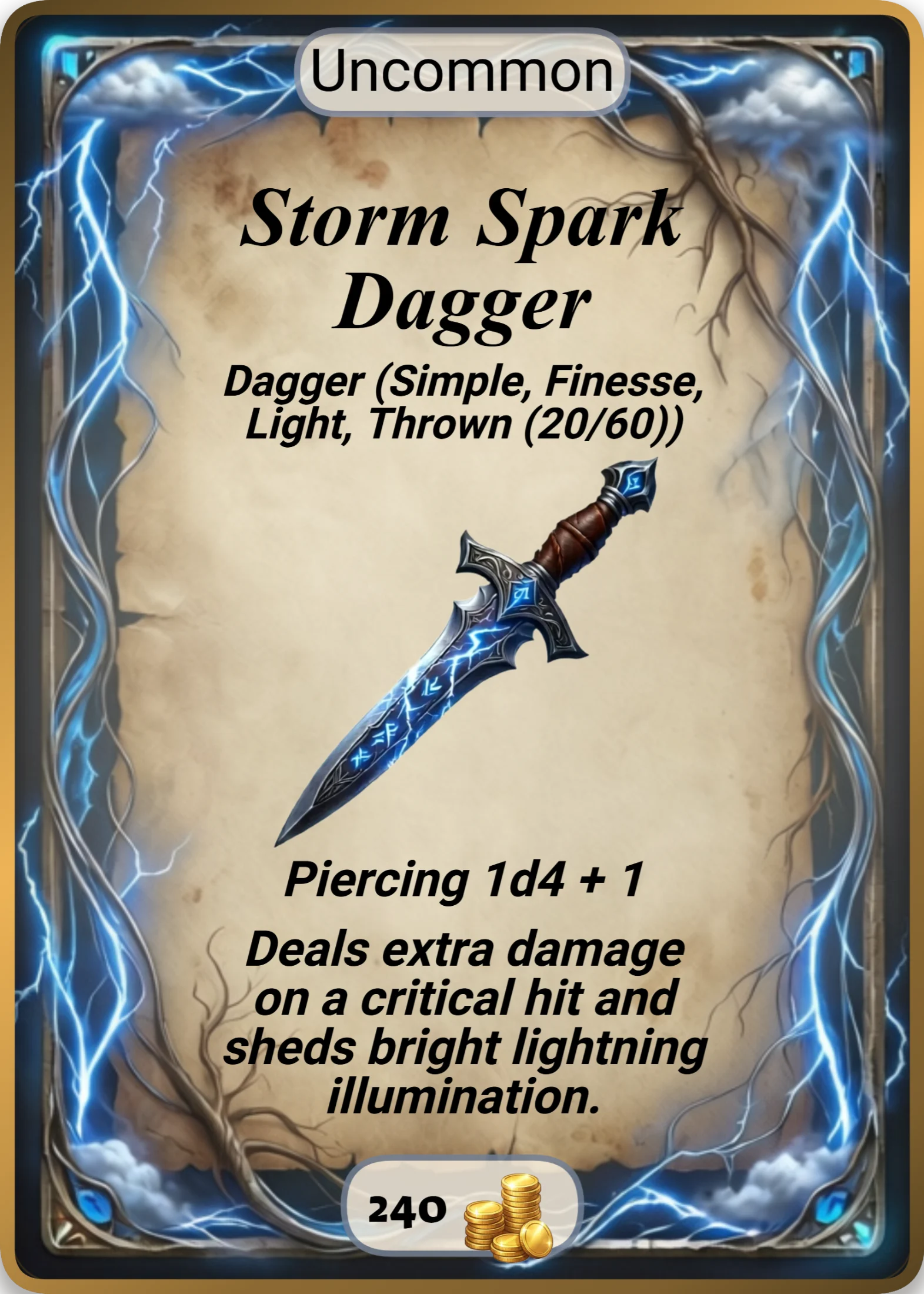 Storm Spark Dagger front