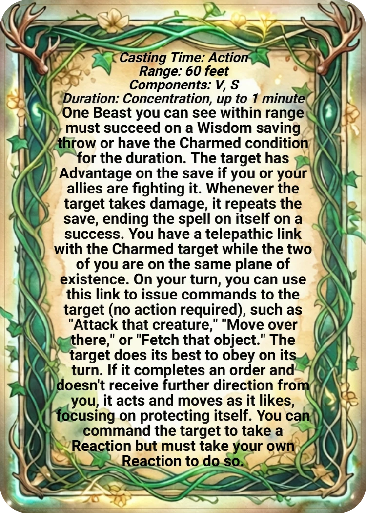 Dominate Beast back