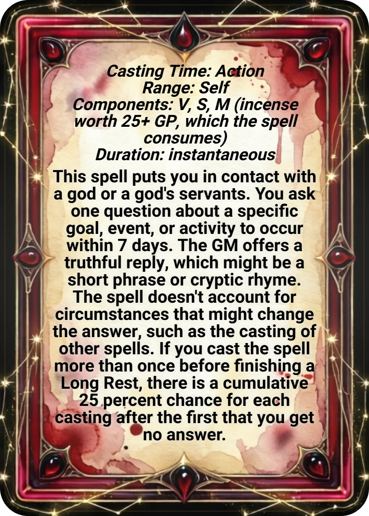 Divination back