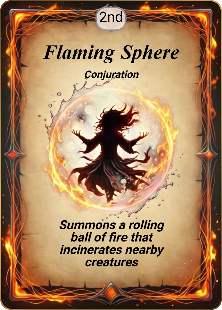 Flaming Sphere front