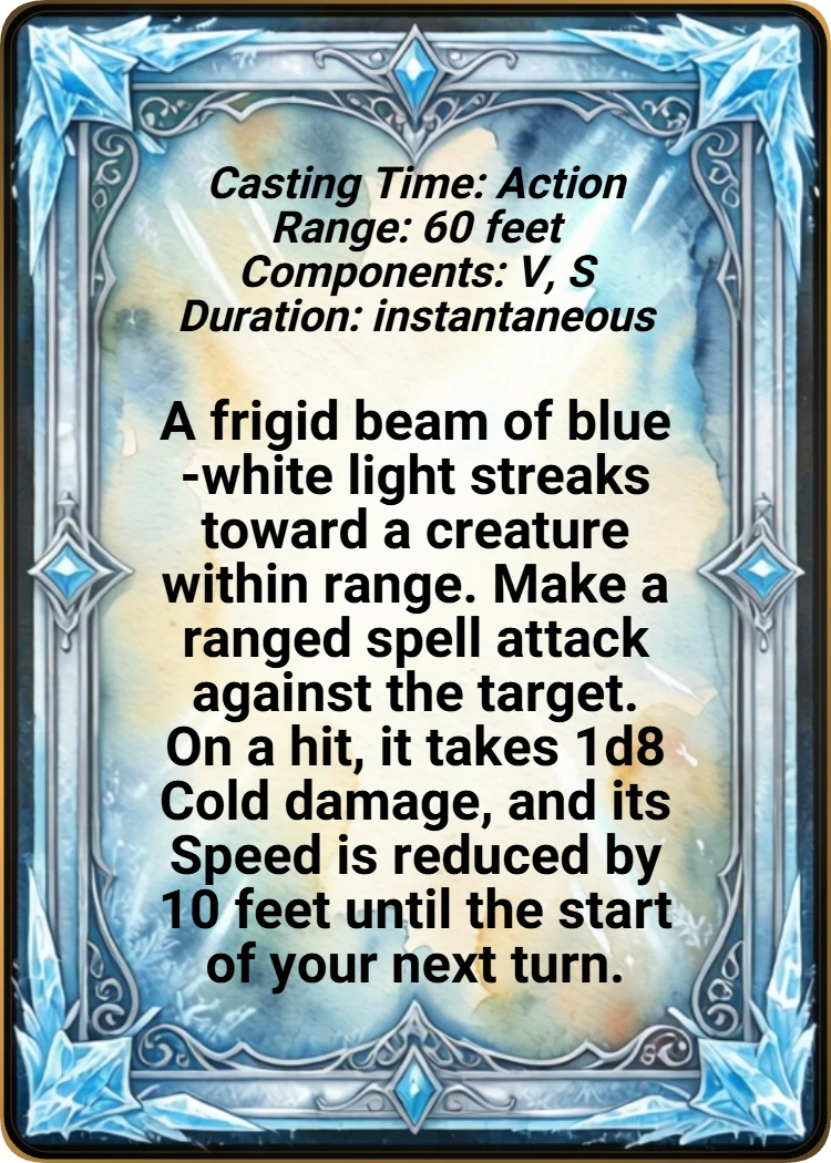 Ray of Frost back