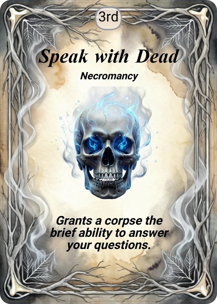 Speak with Dead front