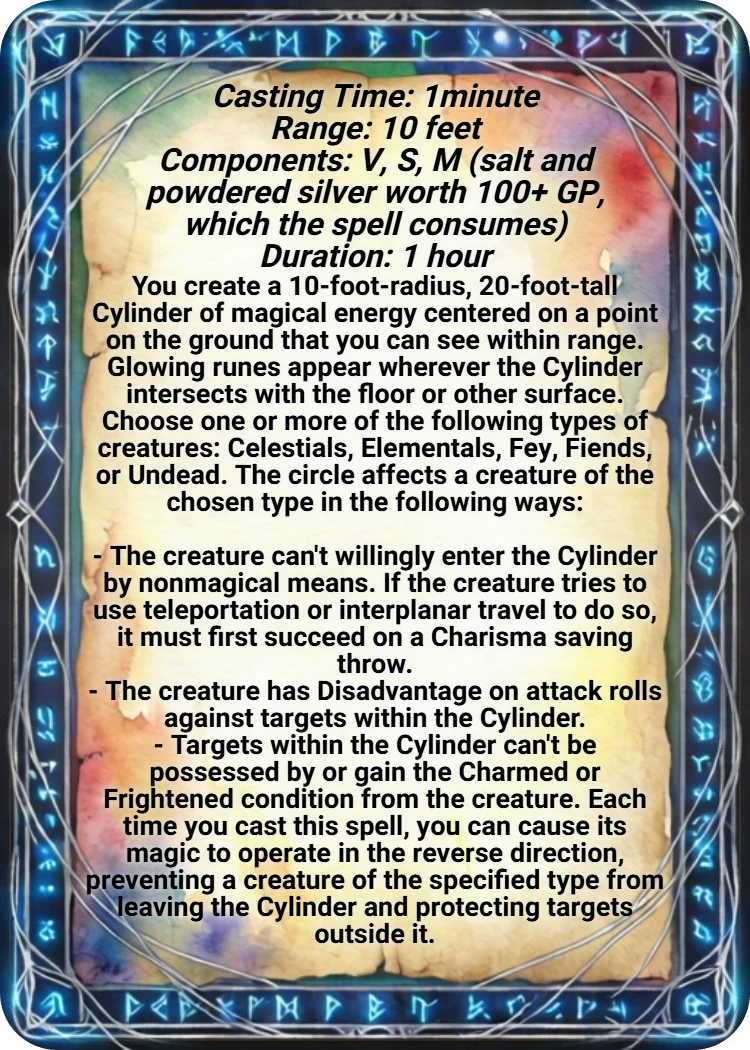 Magic Circle back