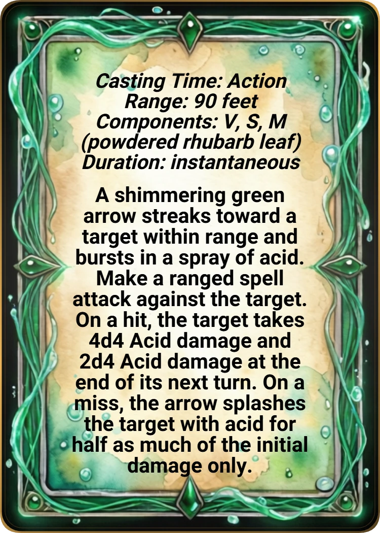 Acid Arrow back