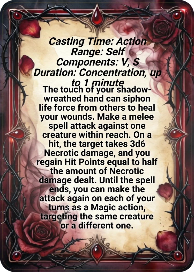 Vampiric Touch back
