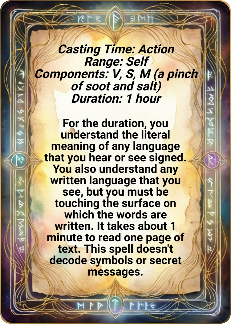 Comprehend Languages back