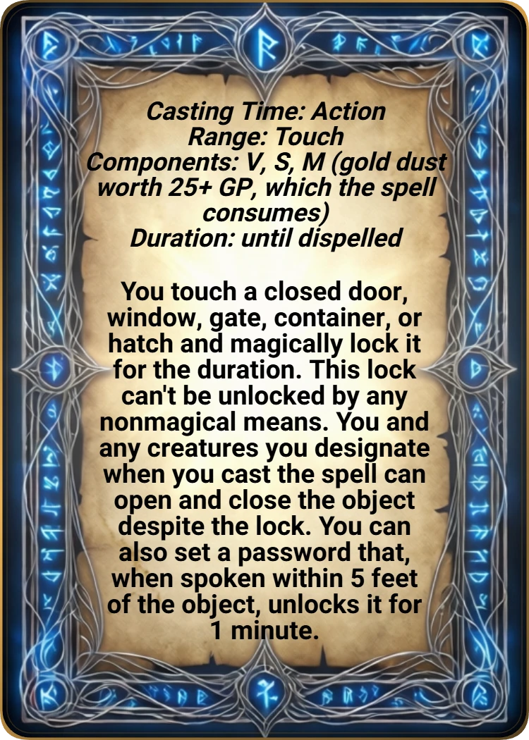 Arcane Lock back