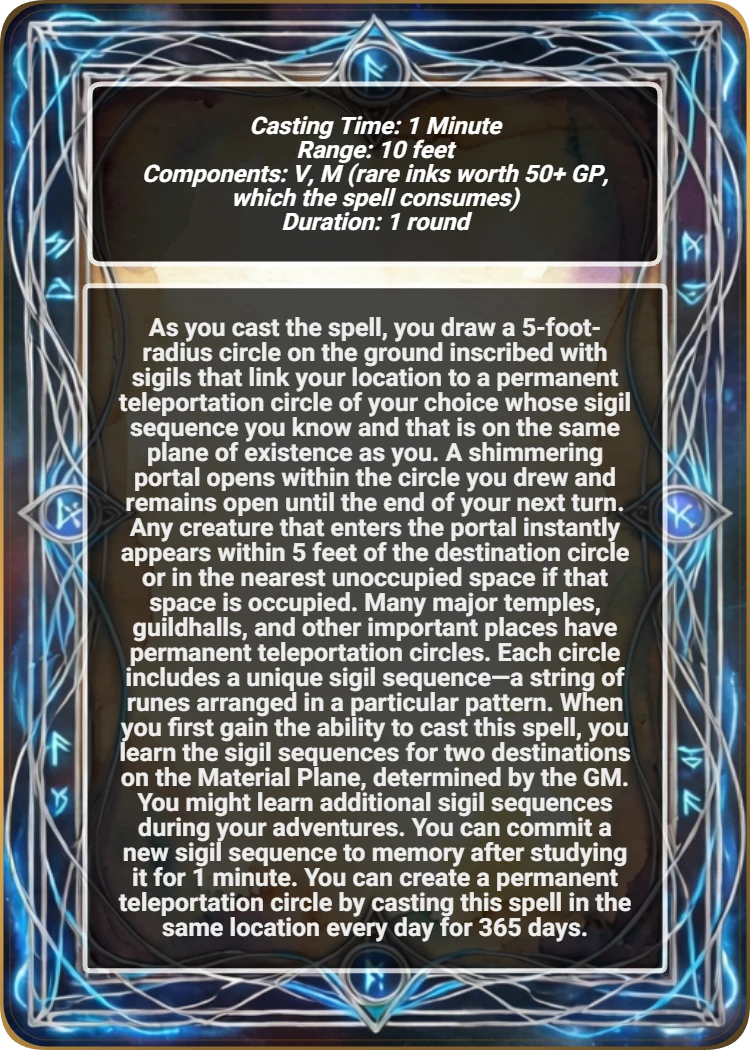 Teleportation Circle back