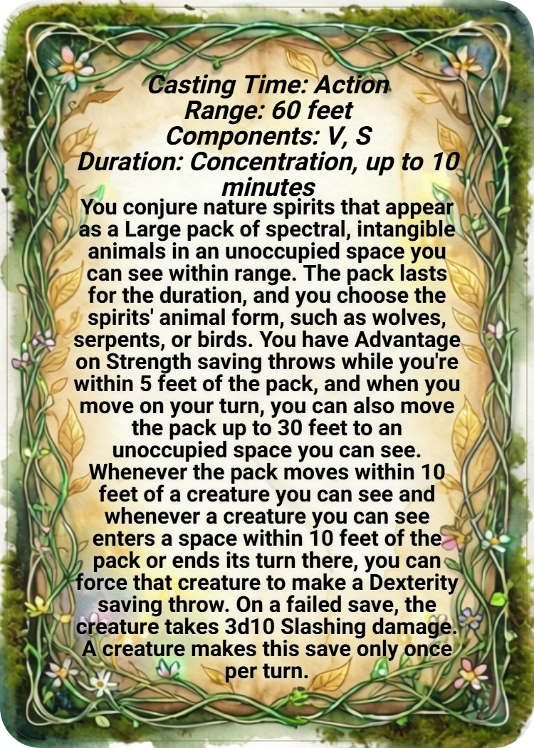 Conjure Animals back