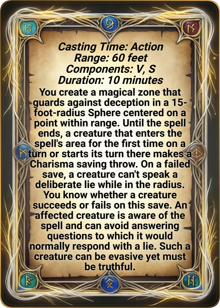 Zone of Truth back