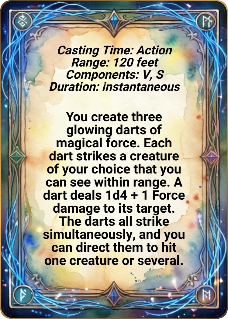 Magic Missile back