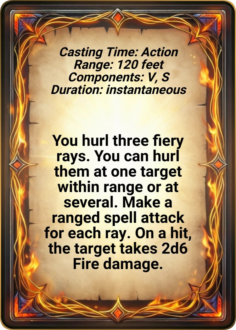Scorching Ray back