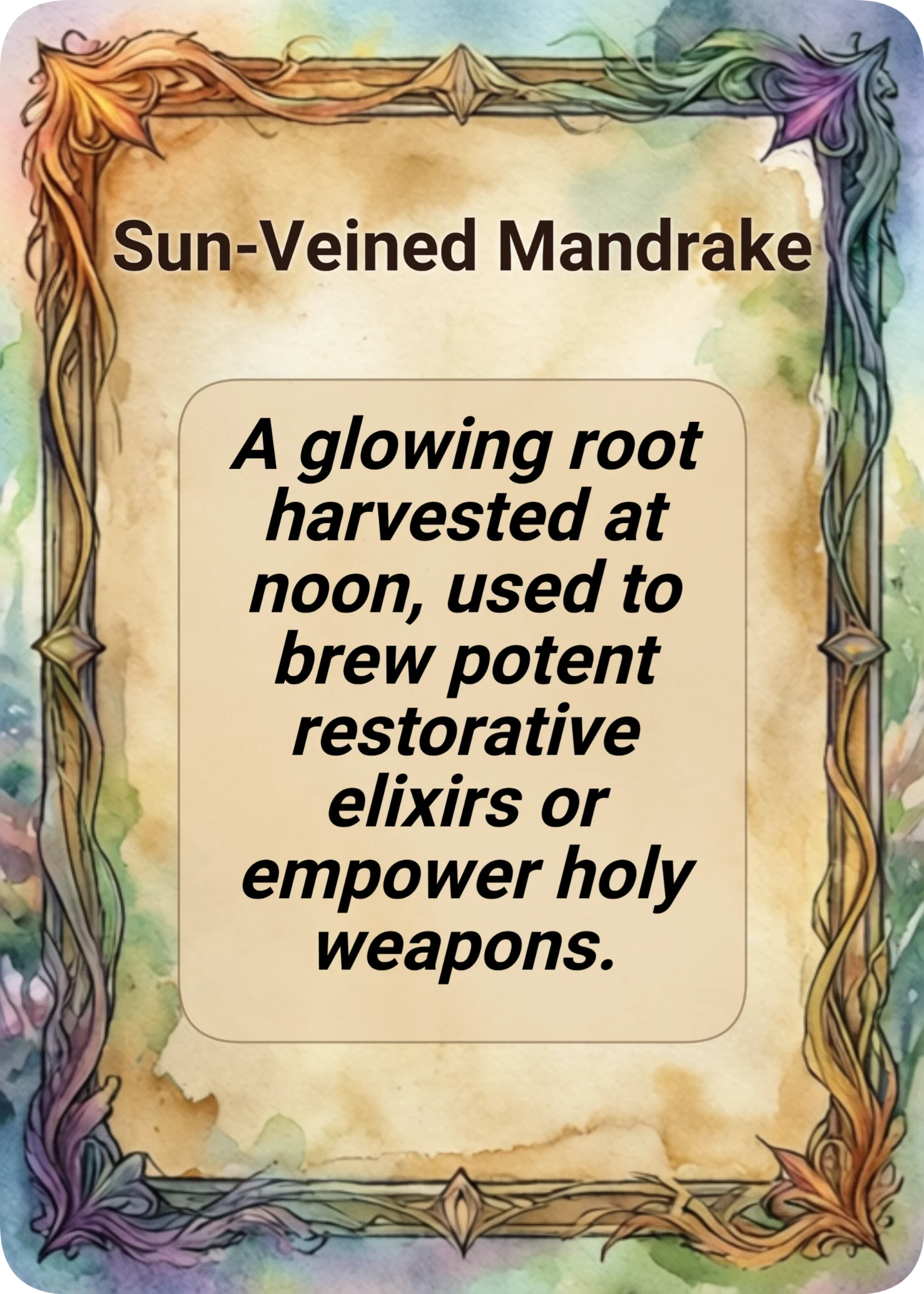 Sun-Veined Mandrake back