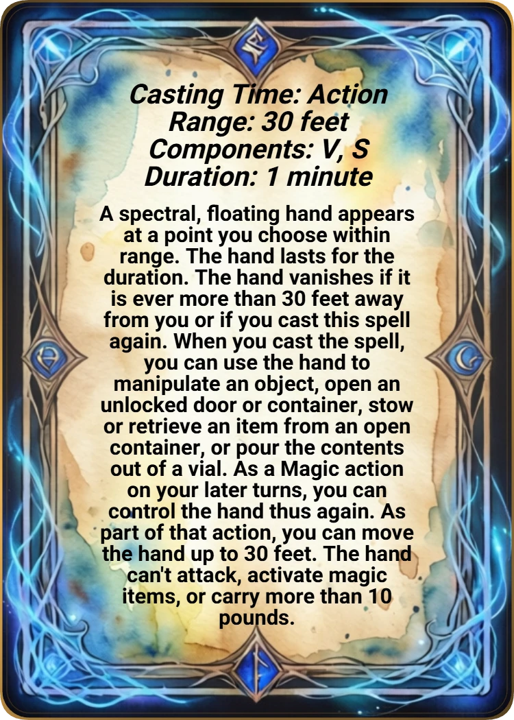 Mage Hand back