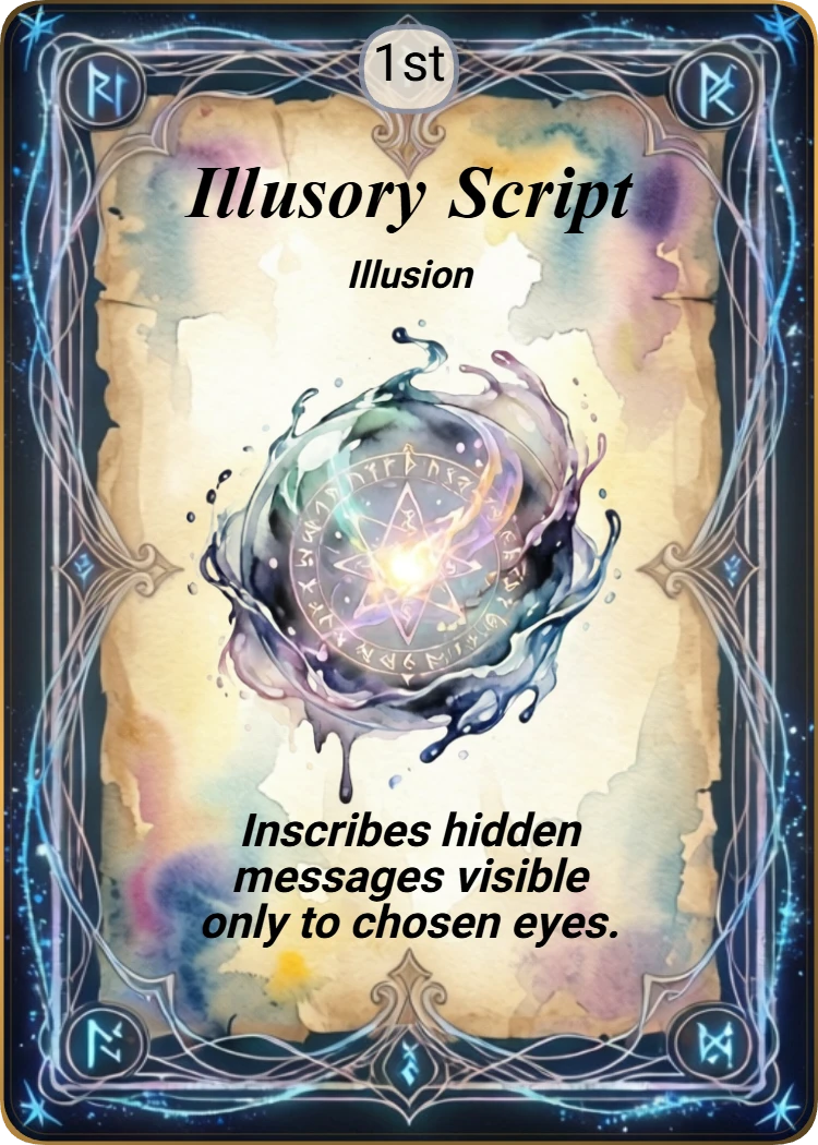 Illusory Script front