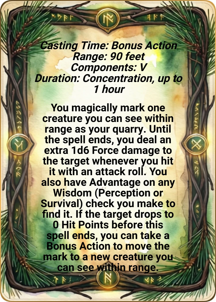 Hunter's Mark back