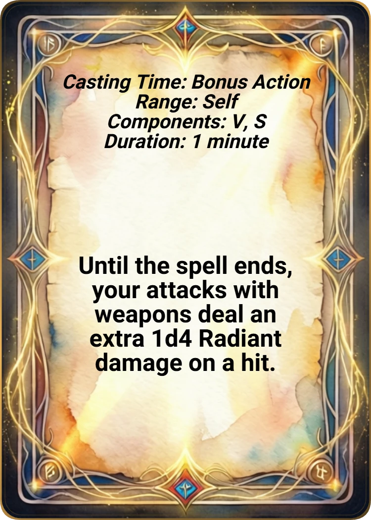 Divine Favor back