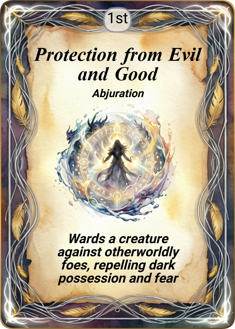 Protection from Evil and Good front